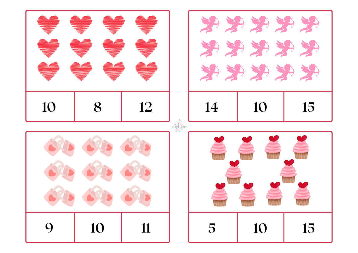 π Valentijn Telkaarten Printable β Spelend Leren Tellen