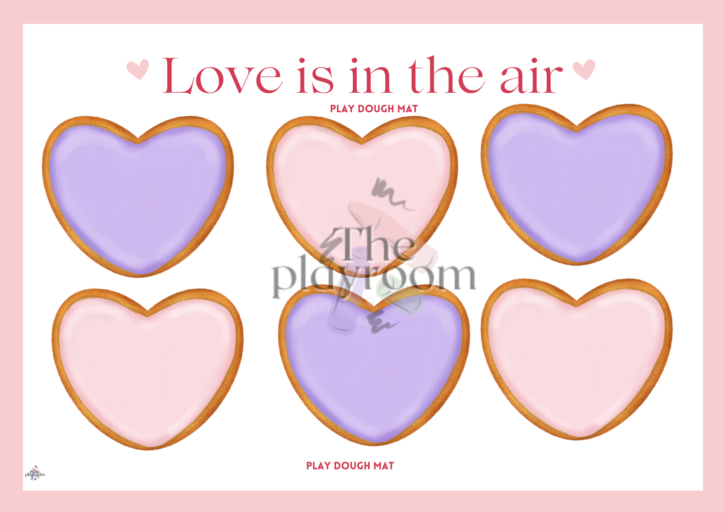 💌 Valentijn Playdough Mat Printable – Spelend Creëren & Ontdekken