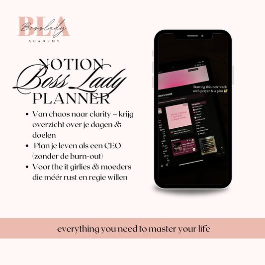 Boss Lady lifestyle planner (notion template)