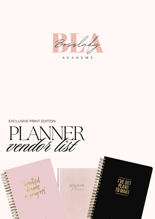 Planner vendor list